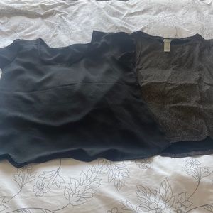 Two black shades tops - great condition barely worn